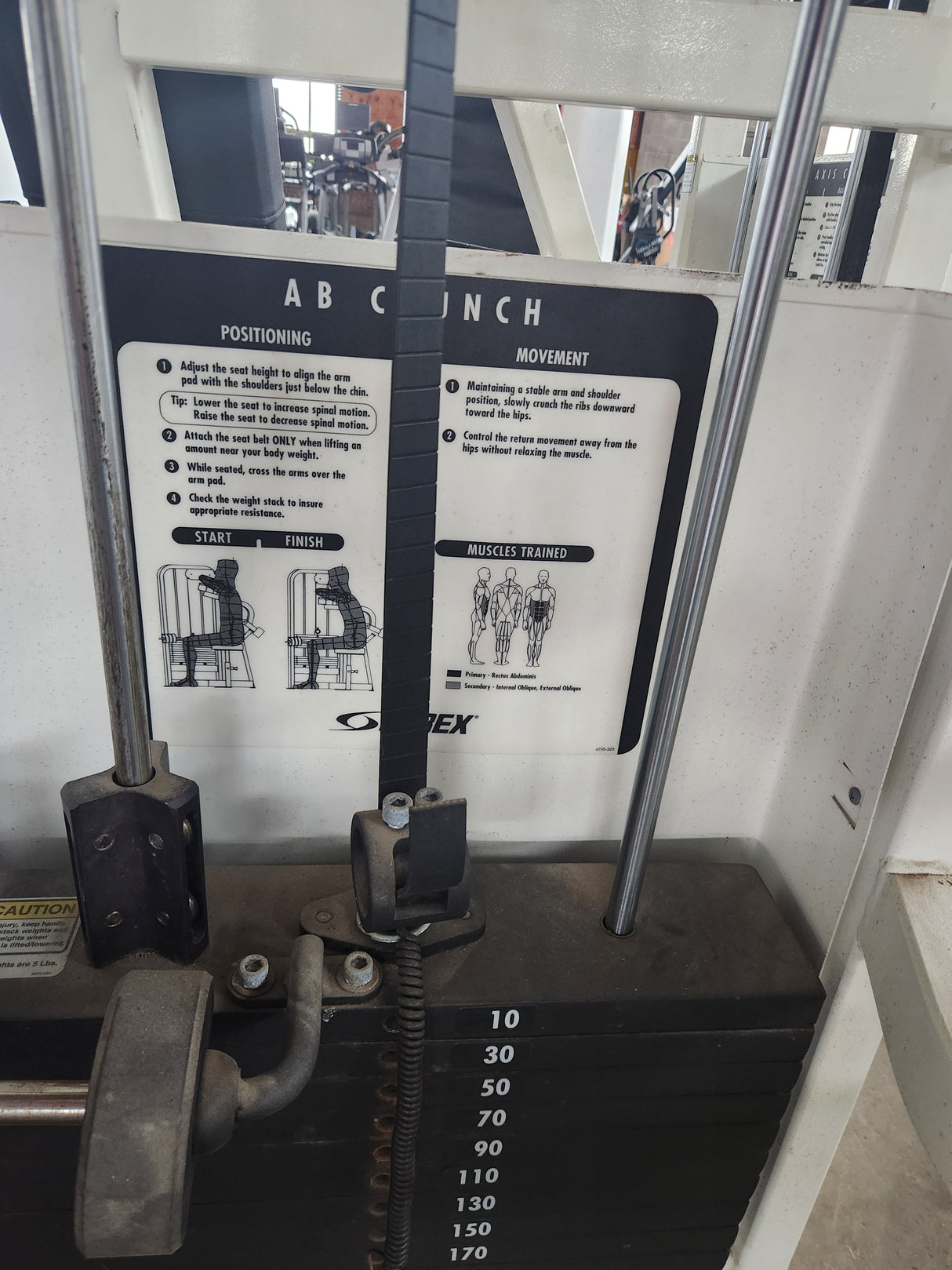 Pre-Owned Cybex VR2 Selectorized Ab Crunch