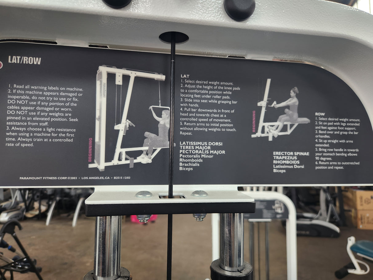 Pre-Owned Paramount FL-33 Lat Pull / Row