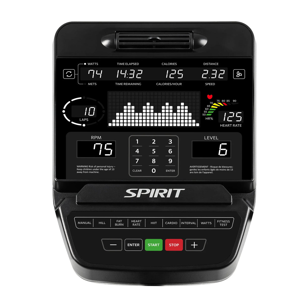 Spirit Fitness CU900 Commercial Upright Bike