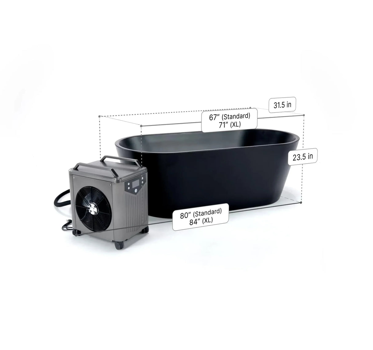 Pre-Owned Polar Monkeys Ice Bath Chiller Brain Pod 2.0 Cold Plunge