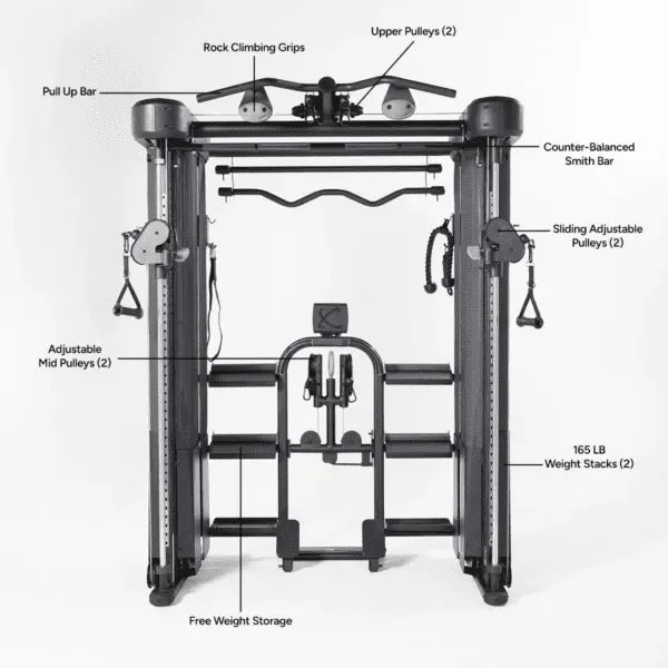 Inspire Fitness Inspire Series FT2 PRO Smith Functional Trainer - Exercise Unlimited