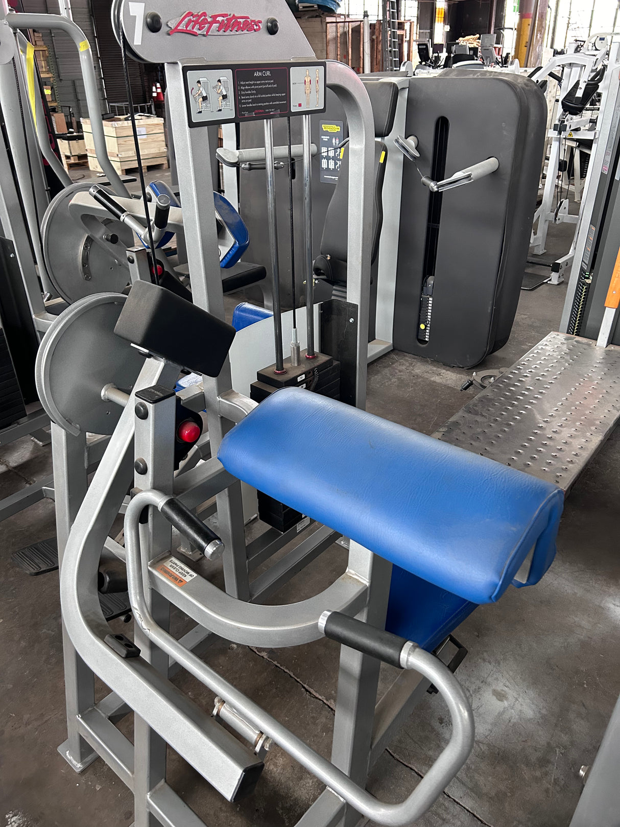 Pre-Owned Life Fitness 9000 Series Arm Curl - Exercise Unlimited
