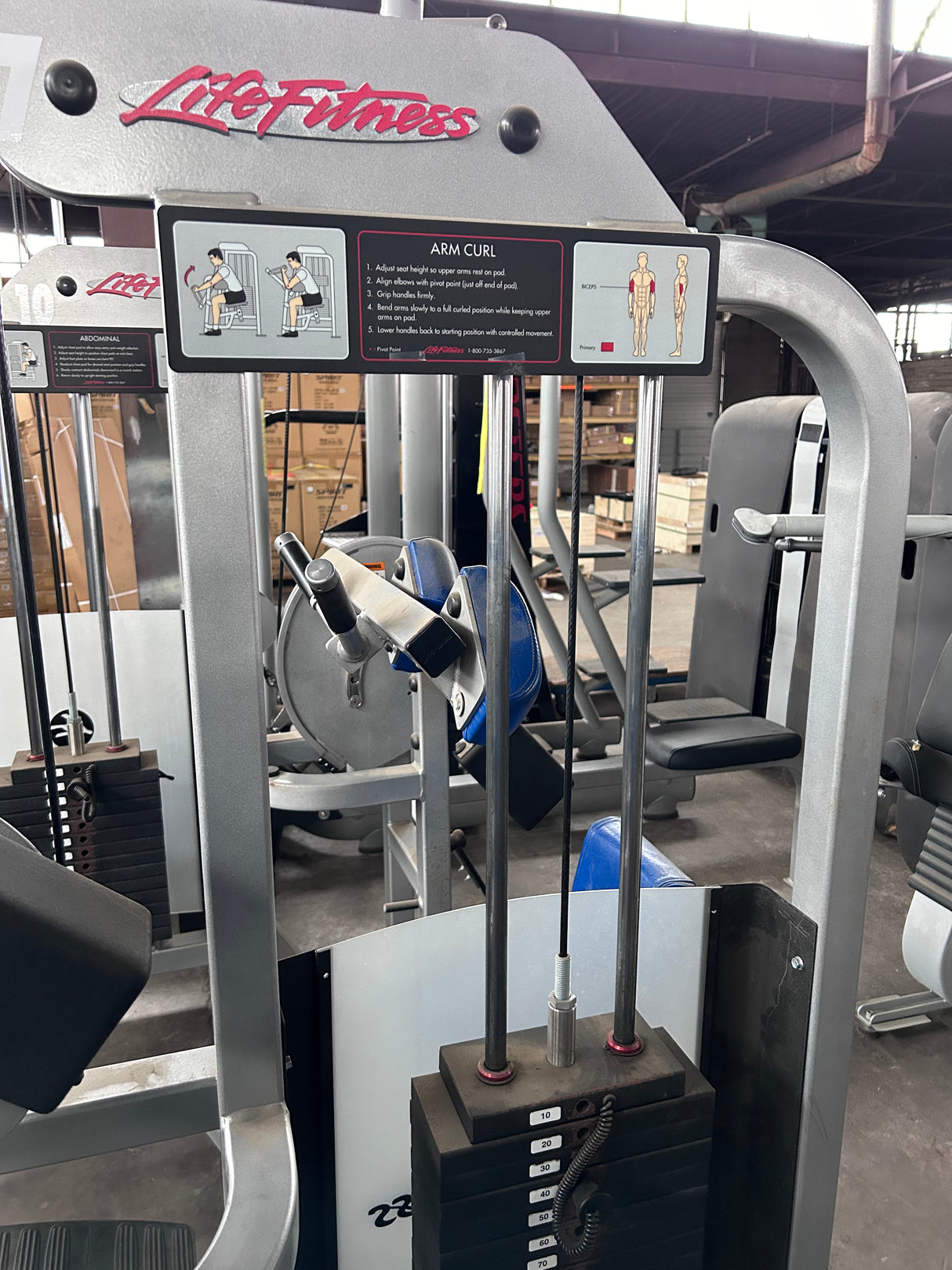 Pre-Owned Life Fitness 9000 Series Arm Curl - Exercise Unlimited