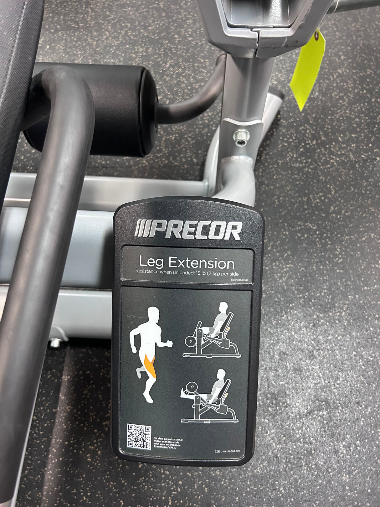 Precor Plate Loaded Leg Extension - Like New Condition - Exercise Unlimited