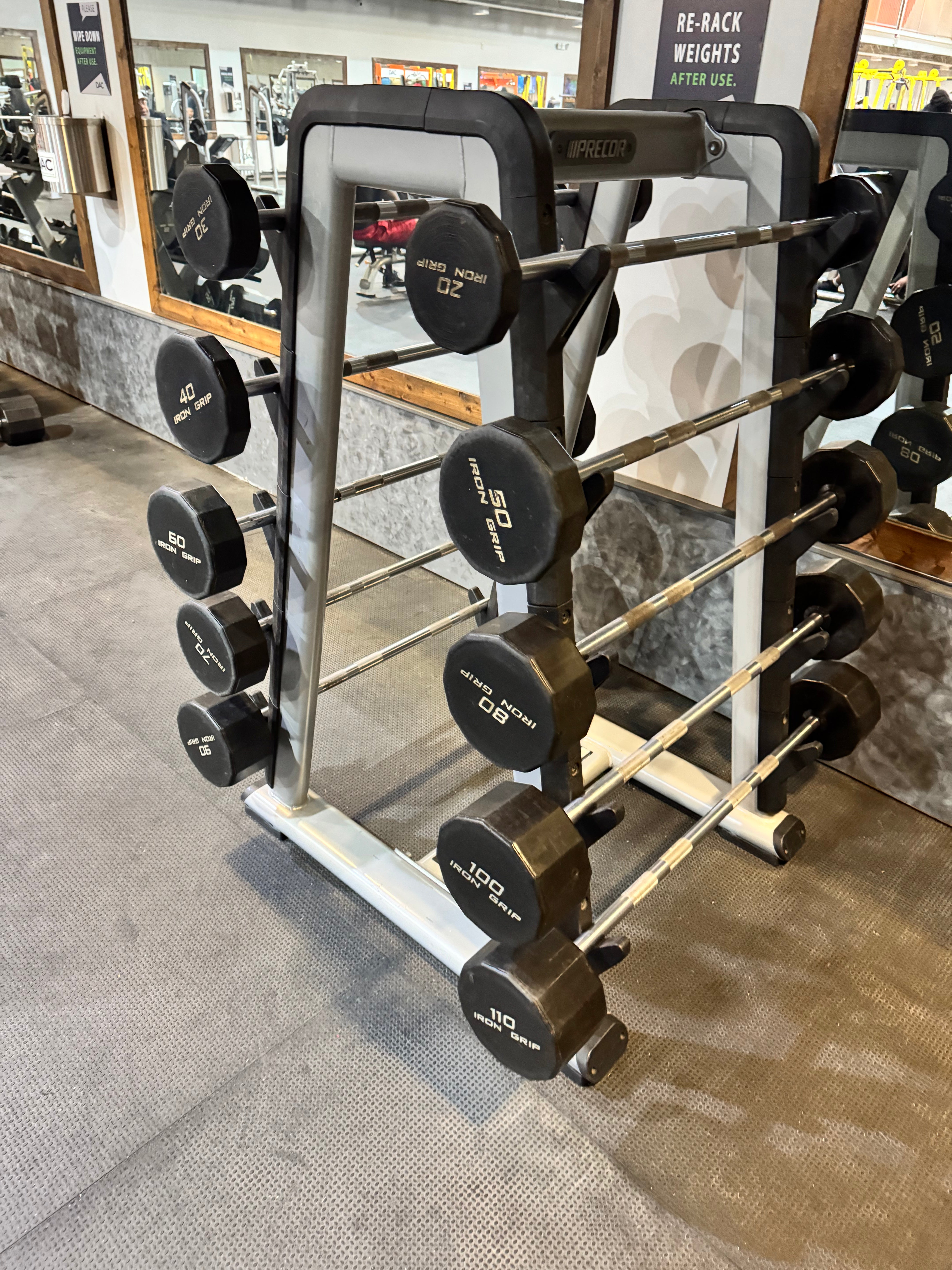 Pre-Owned Iron Grip Barbells W/Rack