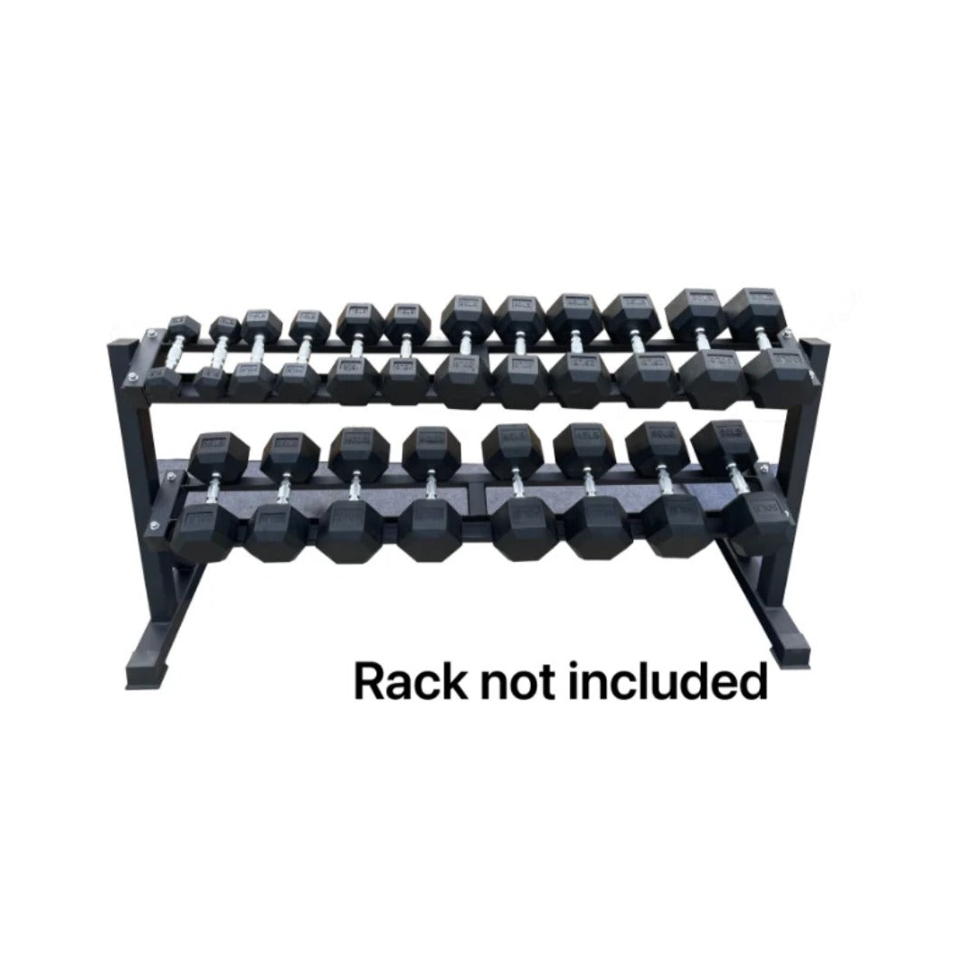 Exercise Unlimited Rubber Hex Dumbbell Set