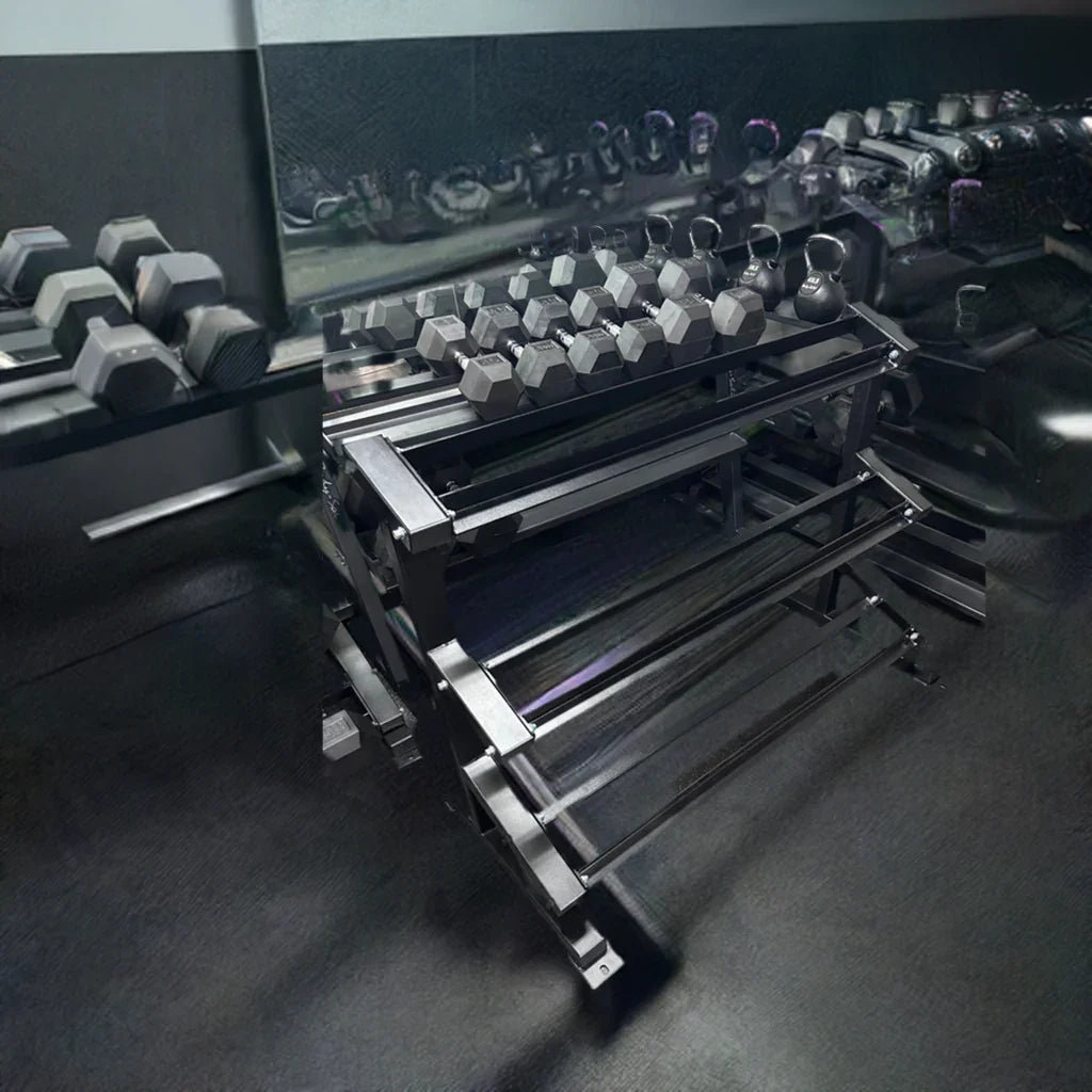 EU 3-Tier Dumbbell Rack - Exercise Unlimited