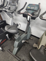 Pre-Owned Life Fitness 9500 HR Upright Exercise Bike (black)