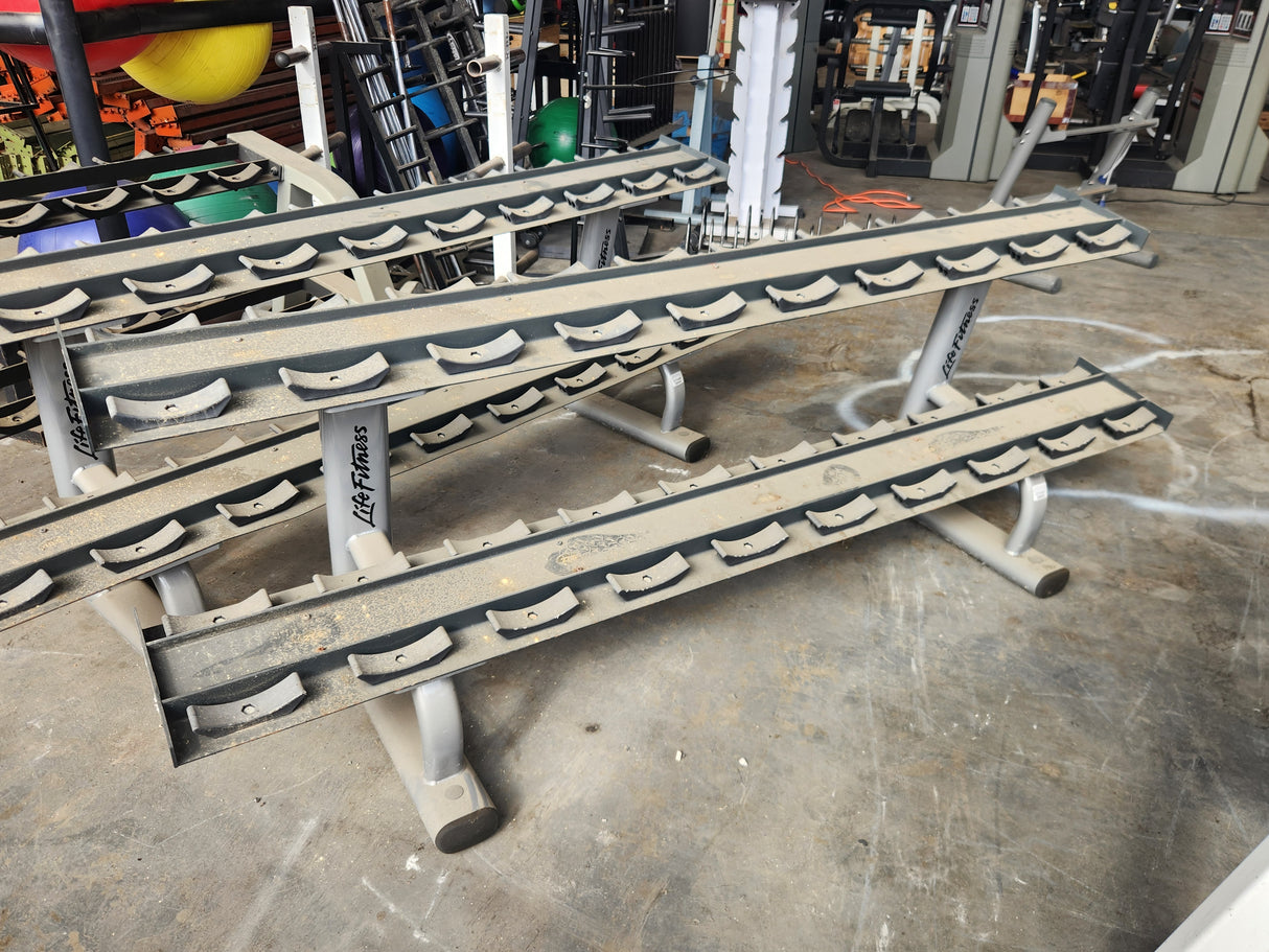 Pre-Owned Life Fitness 2-Tier Dumbbell Rack