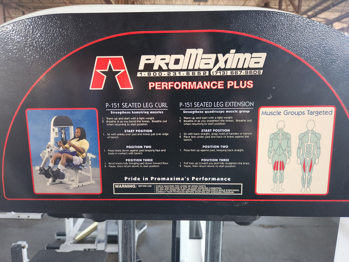 Pre-Owned Promaxima P-151 Leg Curl / Leg Extension