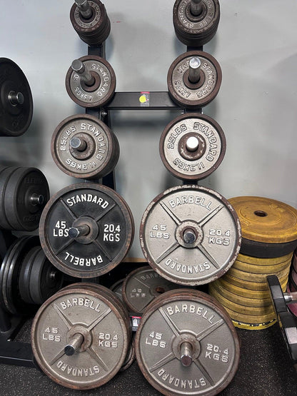 Pre-Owned Barbell Standard 2.5lb-45lb Plates - priced per pound - ExerciseUnlimited