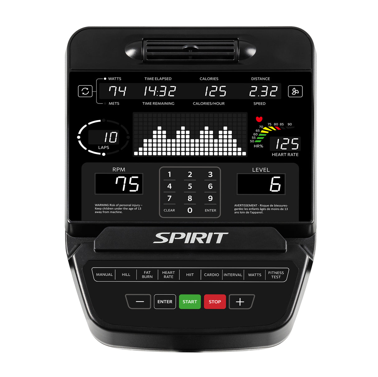 Spirit Fitness CU900 Commercial Upright Bike