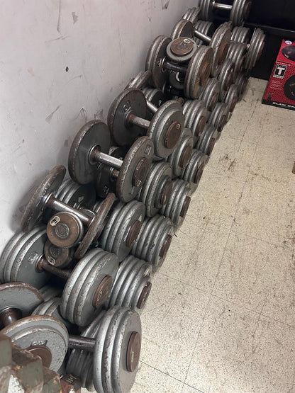 Pre-Owned Steel CAP 5-110lb Dumbbell Set (2530 pounds) - ExerciseUnlimited