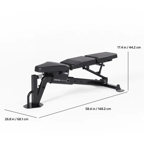 Inspire Fitness FID7 PRO Multi-Adjustable Weight Bench (Takes Attachments)