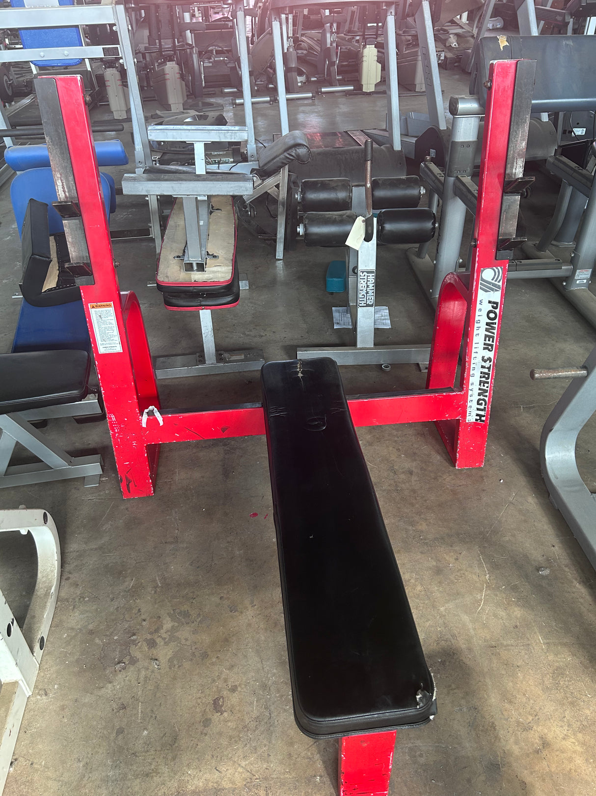Pre-Owned Power Strength Flat Olympic Bench Press - ExerciseUnlimited