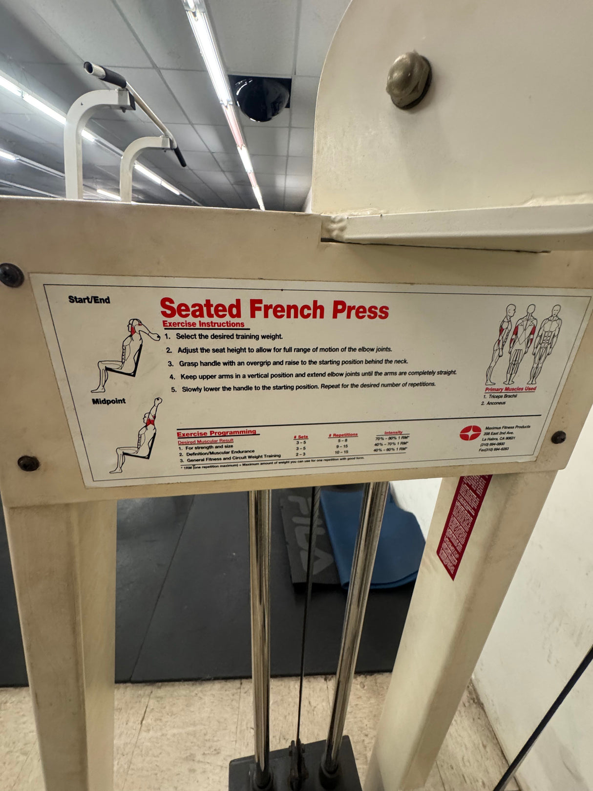 Pre-Owned Maximus Fitness Seated French Press